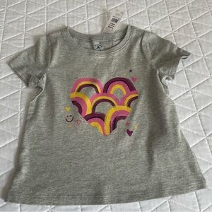 Gray Kids Shirt with Heart Design